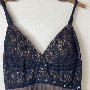 Sparkly little black dress